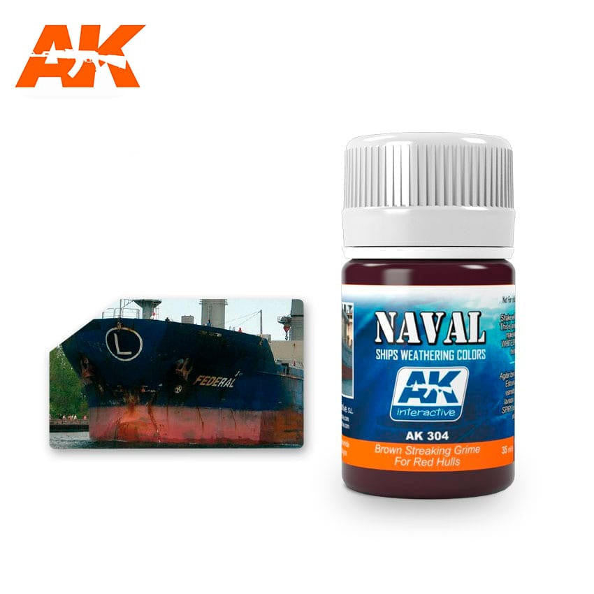 AK Interactive Brown Streaking Grime - Red Hulls AK304